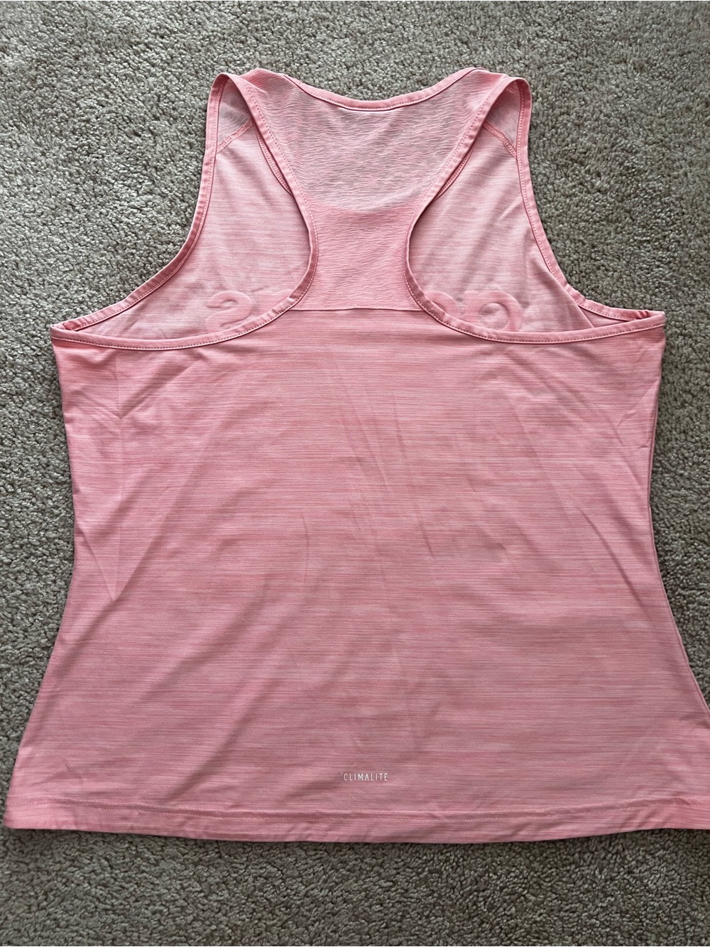 adidas Pink Racerback Athletic Tank Top - Picture 3 of 3